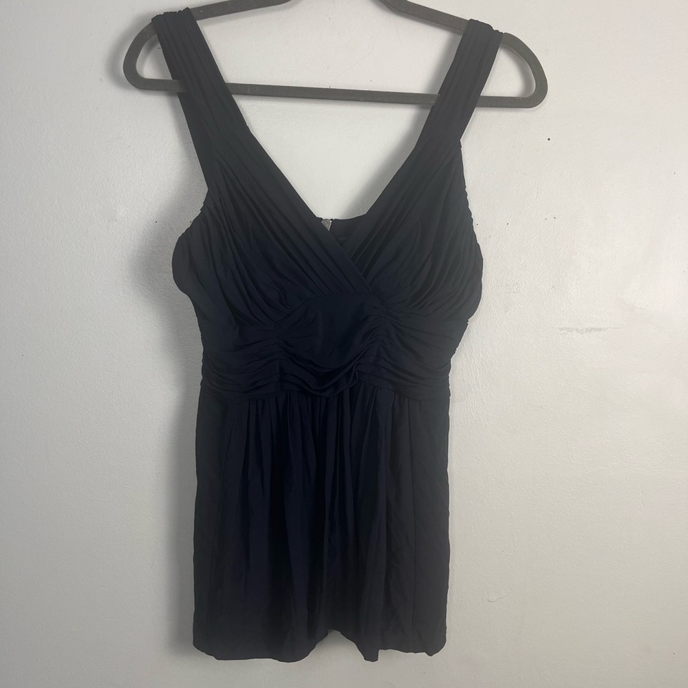 Burberry Navy ruched sleeveless blouse size small